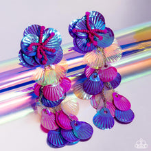 Load image into Gallery viewer, Under the Waves Purple Sequin Post Earrings