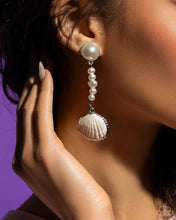 Load image into Gallery viewer, Oceanic Occasion White Clip-on Earring
