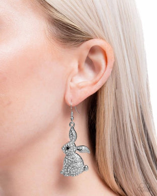 Bunny Bling White Earrings