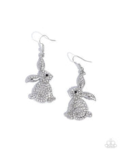 Load image into Gallery viewer, Bunny Bling White Earrings