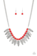 Load image into Gallery viewer, Desert Plumes Red Necklace