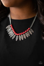 Load image into Gallery viewer, Desert Plumes Red Necklace