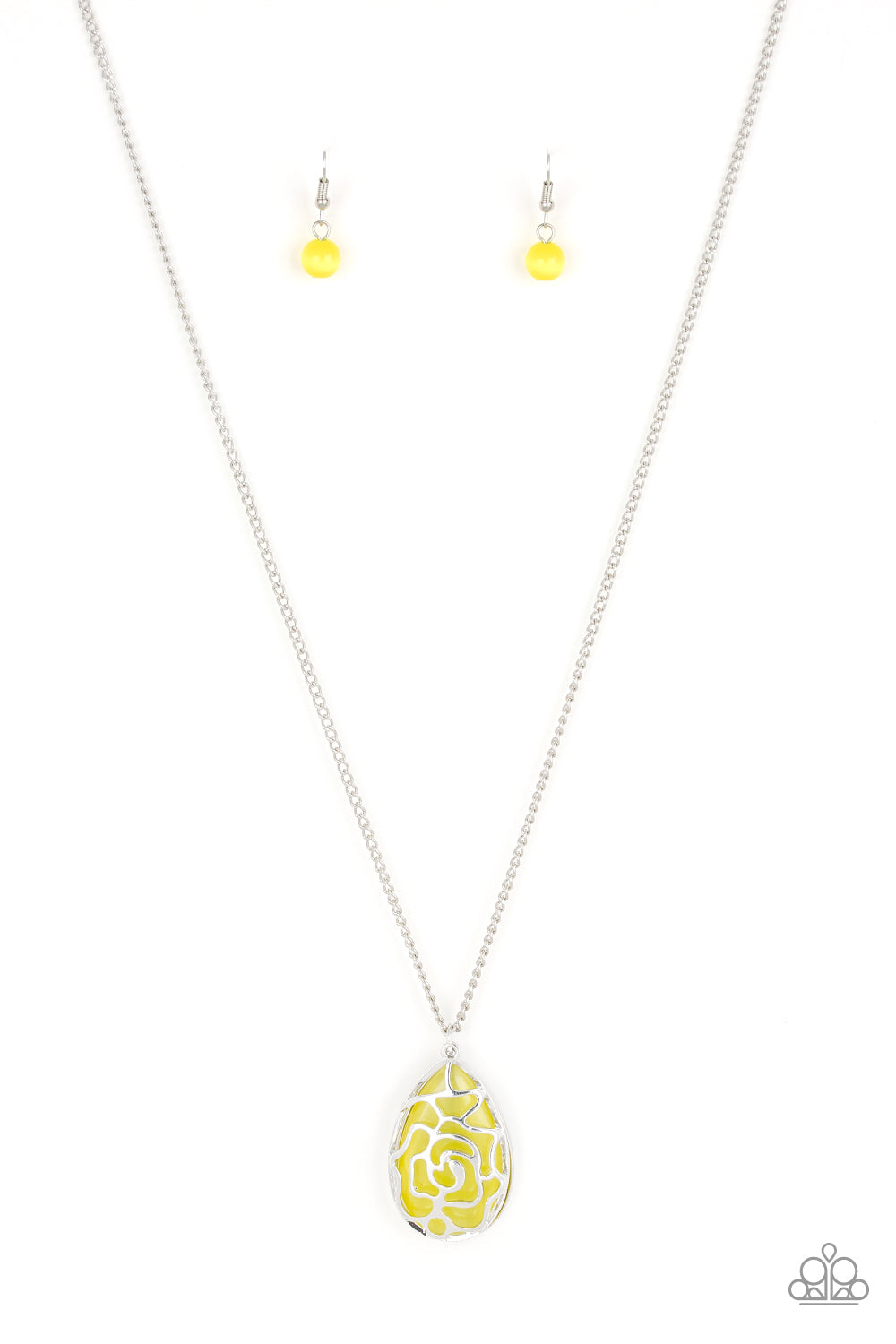Gleaming Gardens Yellow Necklace