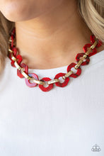 Load image into Gallery viewer, Fashionista Fever Red Acrylic Necklace
