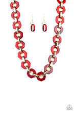 Load image into Gallery viewer, Fashionista Fever Red Acrylic Necklace