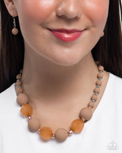 Load image into Gallery viewer, Suddenly Slanted Brown Necklace