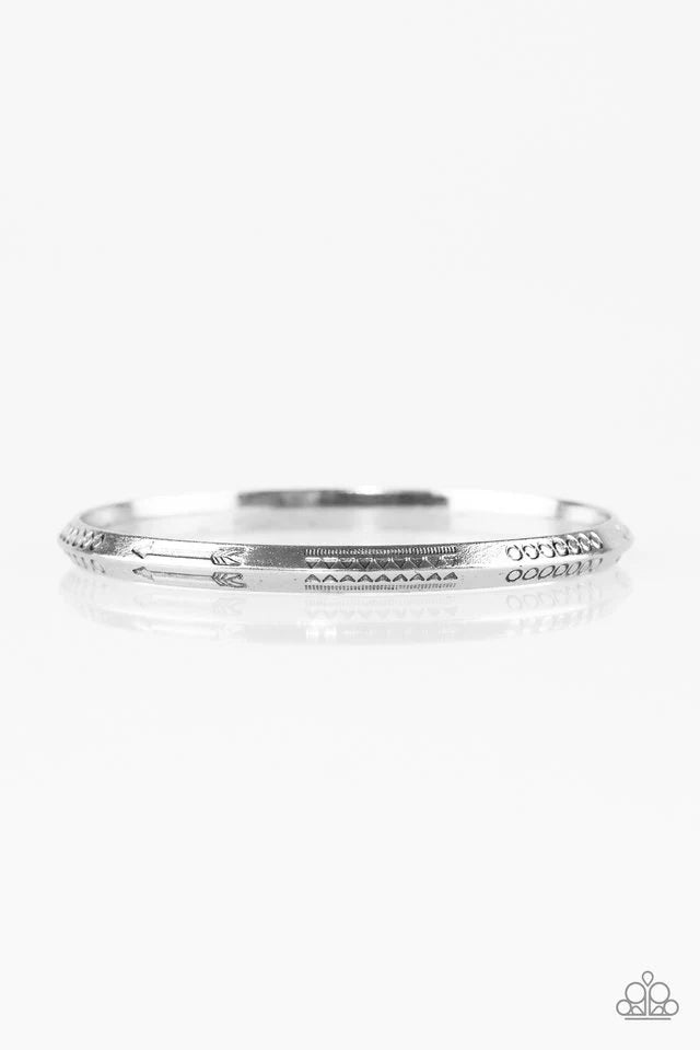 Aim Higher Silver Bangle