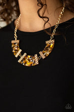 Load image into Gallery viewer, Haute Blooded Acrylic Yellow Necklace