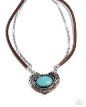 Load image into Gallery viewer, Grounded Gesture Blue Necklace