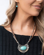 Load image into Gallery viewer, Grounded Gesture Blue Necklace