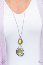 Load image into Gallery viewer, Hook Vine and Sinker Yellow Necklace