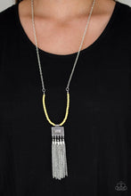 Load image into Gallery viewer, Mayan Masquerade Yellow Necklace