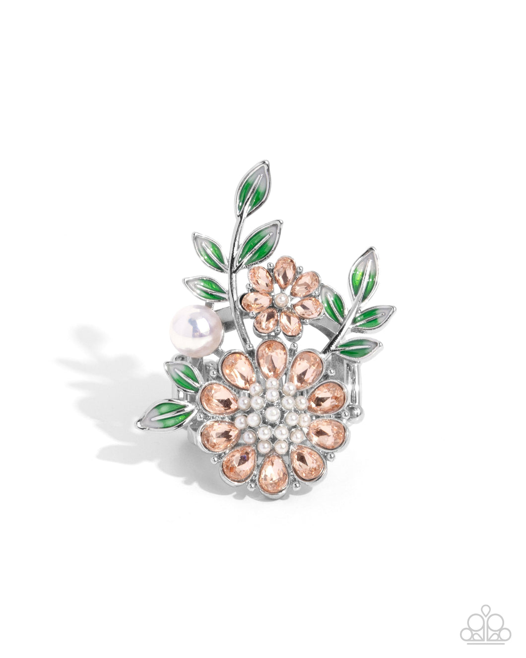 Budding Bling Orange Ring
