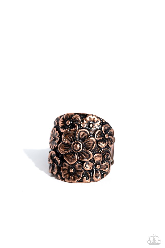 Burnished Bouquet Copper Ring