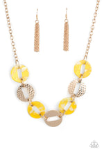 Load image into Gallery viewer, Retro Retrograde Yellow Necklace