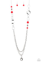 Load image into Gallery viewer, Modern Motley Red Lanyard