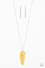 Load image into Gallery viewer, She QUILL Be Loved Yellow Necklace