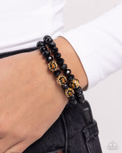 Load image into Gallery viewer, Speckled Sentiment Black Bracelet