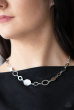 Load image into Gallery viewer, Working Oval Time Silver Necklace