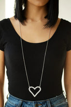 Load image into Gallery viewer, Pull Some Heart Strings White Necklace