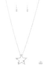 Load image into Gallery viewer, I Pledge Allegiance to the Sparkle White Necklace