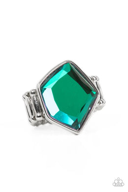 Abstract Escapade Green Ring