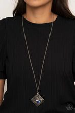 Load image into Gallery viewer, Timelessly Tilted Blue Necklace