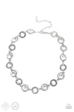 Load image into Gallery viewer, Rhinestone Rollout White Choker