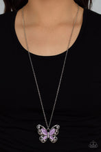 Load image into Gallery viewer, Wings of Whimsy Purple Necklace