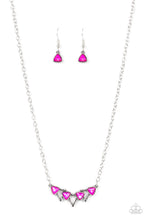 Load image into Gallery viewer, Pyramid Prowl Pink Necklace