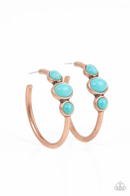 Dusky Charmer Copper Hoop Earrings