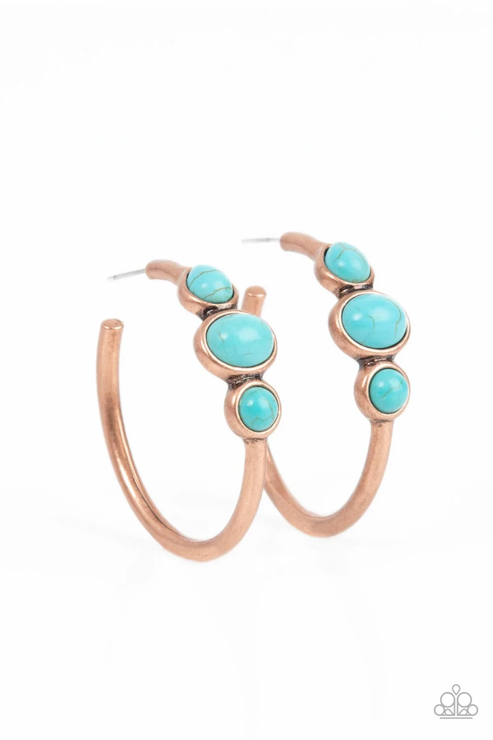 Dusky Charmer Copper Hoop Earrings