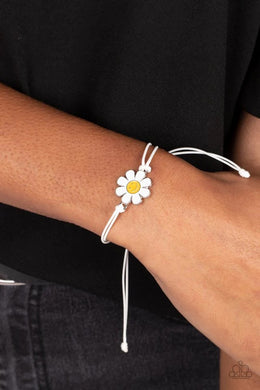 Daisy Little Thing White Pull Cord Bracelet