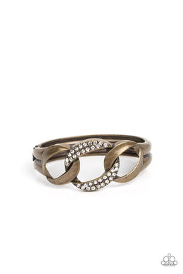 Bombshell Squad Brass Hinged Bracelet