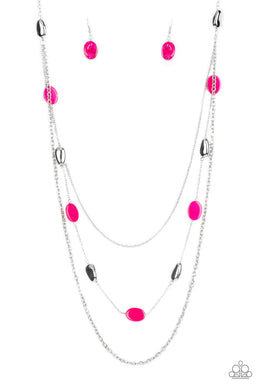 Barefoot and Beachbound Pink Necklace