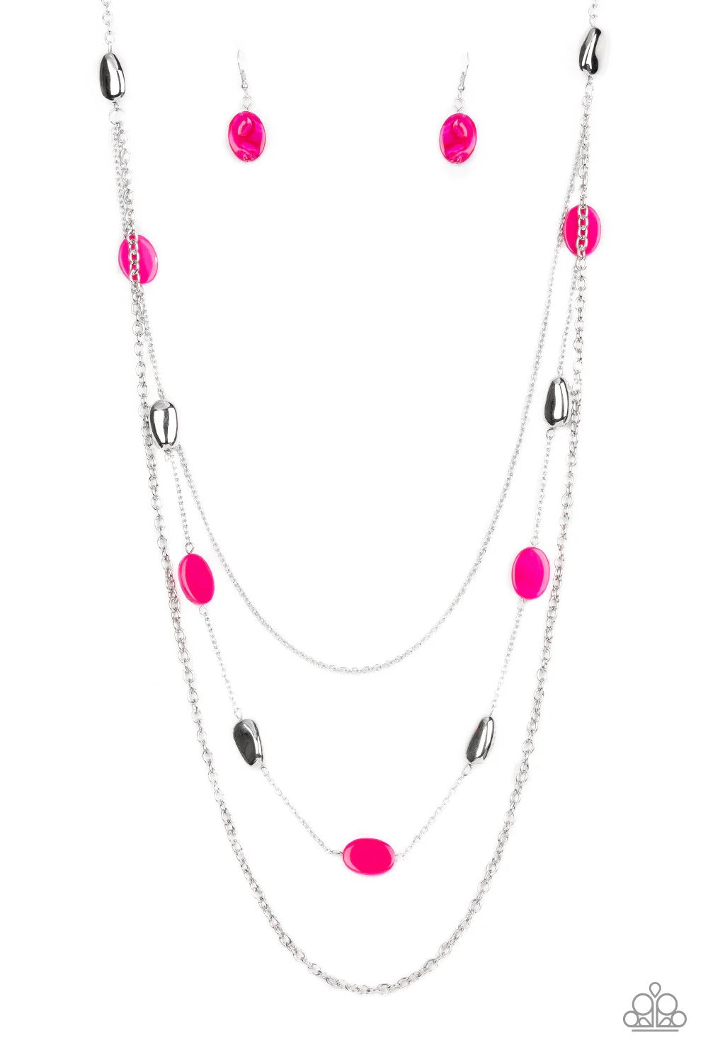 Barefoot and Beachbound Pink Necklace