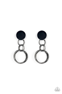 Industrialized Fashion Black Earrings