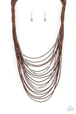 Nice CORD-ination Brown Necklace
