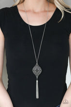 Load image into Gallery viewer, Totally Worth the Tassel Silver Necklace