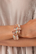 Load image into Gallery viewer, Luminous Laurels Rose Gold Hinged Bracelet