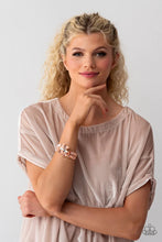 Load image into Gallery viewer, Luminous Laurels Rose Gold Hinged Bracelet