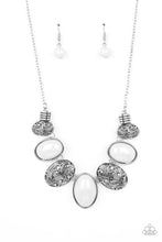Load image into Gallery viewer, Patterned Paisley White Necklace