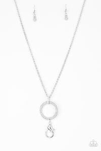 Straight to the Top White Lanyard