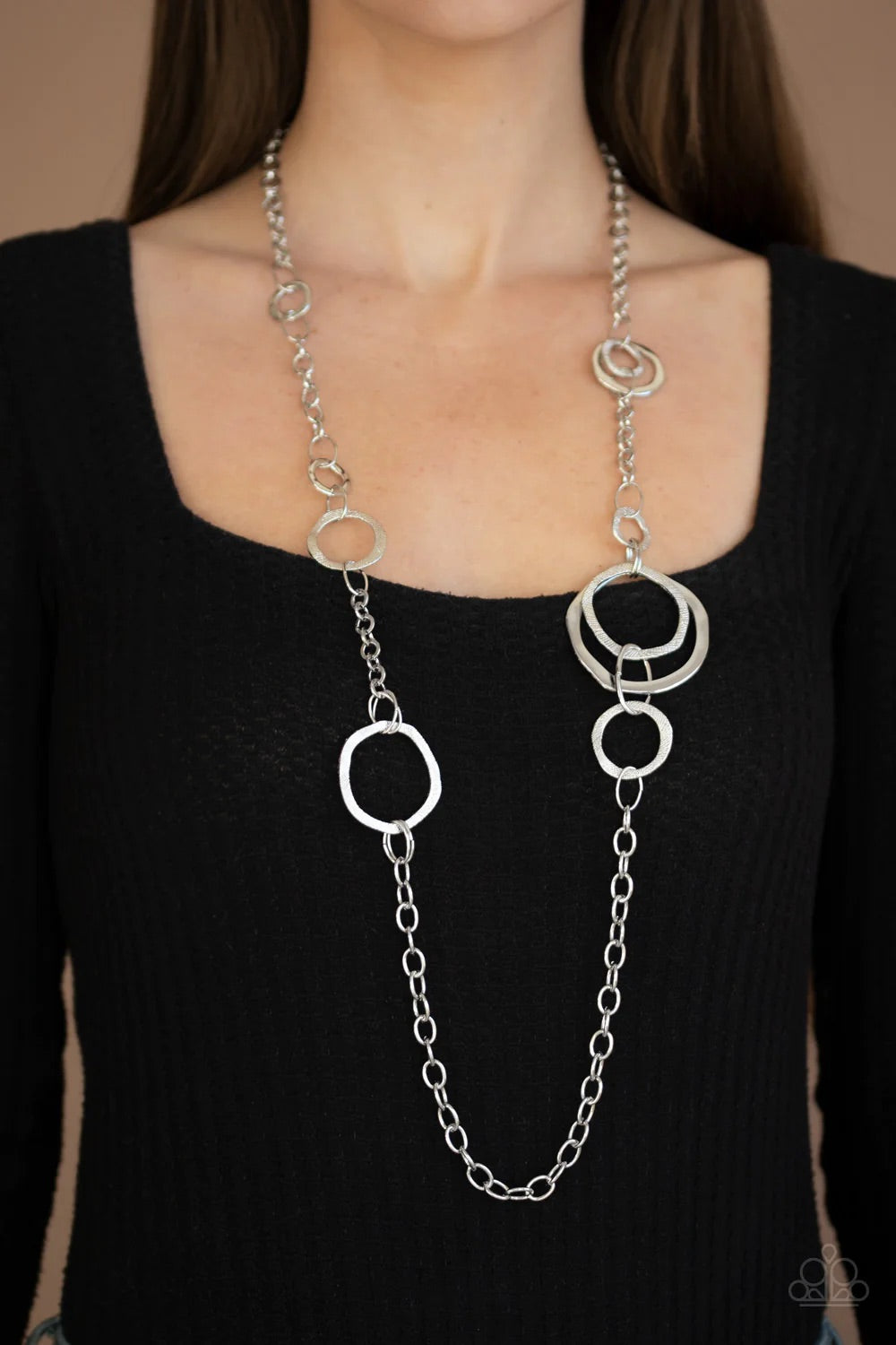 Amped Up Metallics Silver Necklace