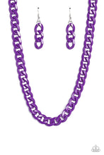 Load image into Gallery viewer, Painted Powerhouse Purple Necklace