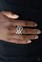 Load image into Gallery viewer, Cross Action Couture White Ring