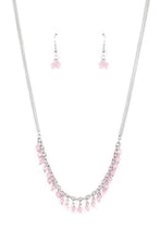 Load image into Gallery viewer, Dew a Double Take Pink Necklace