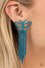Load image into Gallery viewer, Billowing Butterflies Blue Earrings
