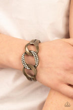 Load image into Gallery viewer, Bombshell Squad Brass Hinged Bracelet