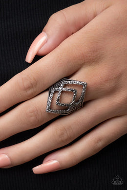 Diamond Duet Silver Ring